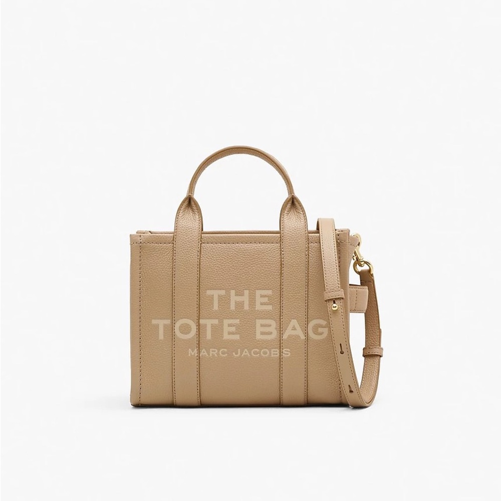 Marc Jacobs Tan Structured Tote Bag with Adjustable Strap